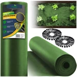 Agrowłóknina ogrodowa 1,6 m x 50 m 90 g/m2 + 100 szpilek Plonos - zielona