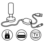 Antena wewnętrzna 360 stopni TV ultra HD 4K Berdsen BD-956 biała