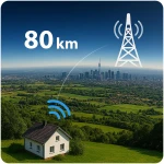 Antena wewnętrzna zewnętrzna TV ultra HD 4K Berdsen BD-955 czarna