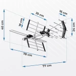 Antena zewnętrzna kierunkowa TV ultra HD 4K Berdsen BD-950