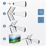 Antena zewnętrzna kierunkowa TV ultra HD 4K Berdsen BD-953