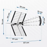 Antena zewnętrzna kierunkowa TV ultra HD 4K Berdsen BD-953
