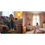 Bambusowy kosz na pranie bieliznę z pokrywą 100 l Massido