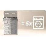 Bambusowy kosz na pranie bieliznę z pokrywą 100 l Massido