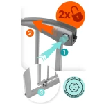 Barierka bramka zabezpieczająca szara Nukido 718301