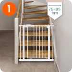 Barierka bramka zabezpieczająca biała Nukido 718000