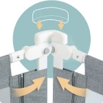 Barierka ochronna do łóżka zabezpieczająca bramka blokada 180 cm Nukido NK-227 szara