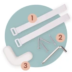 Barierka ochronna do łóżka zabezpieczająca bramka blokada 180 cm Nukido NK-227 szara