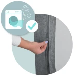 Barierka ochronna do łóżka zabezpieczająca bramka blokada 200 cm Nukido NK-227 szara