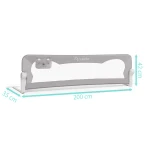 Barierka ochronna do łóżka zabezpieczająca bramka blokada 200 cm Nukido szara