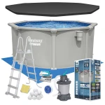 Basen ogrodowy panelowy całoroczny 305 x 122 cm 13w1 Bestawy 56566