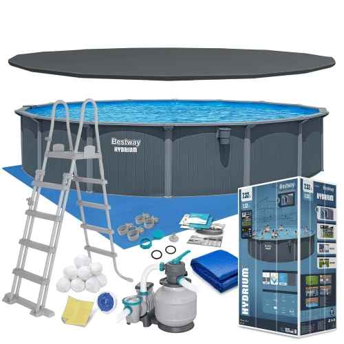 Basen ogrodowy panelowy całoroczny 732 x 132 cm 13w1 Bestawy 561RP