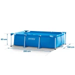 Basen ogrodowy stelażowy 220 x 150 x 60 cm 2w1 INTEX 28270