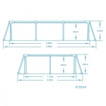Basen ogrodowy stelażowy 259 x 170 x 61 cm zestaw 15w1 Bestway 56403