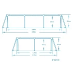 Basen ogrodowy stelażowy 259 x 170 x 61 cm Bestway 56403N