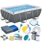 Basen ogrodowy stelażowy 282 x 196 x 84 cm 16w1 Bestway 56629N