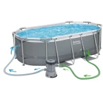 Basen ogrodowy stelażowy 305 x 200 x 84 cm 17w1 Bestway 5614A + maszynka do baniek GRATIS