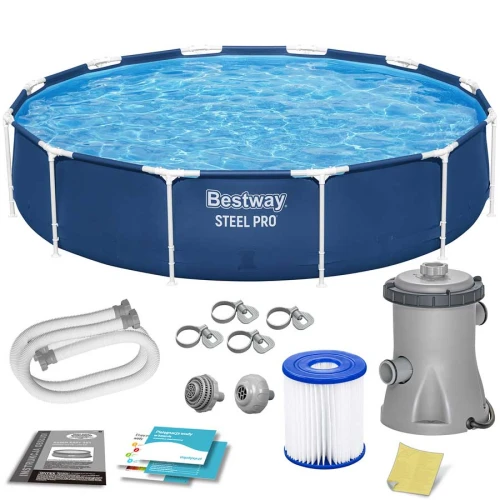 Basen ogrodowy stelażowy 366 x 76 cm 7w1 Bestway 56681