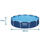 Basen ogrodowy stelażowy 366 x 76 cm 7w1 Bestway 56681