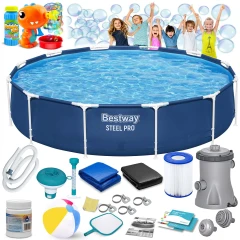 Basen ogrodowy stelażowy 366 x 76 cm 16w1 Bestway 56681