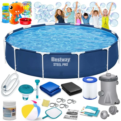 Basen ogrodowy stelażowy 366 x 76 cm 16w1 Bestway 56681