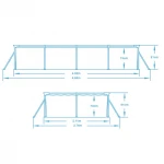 Basen ogrodowy stelażowy 400 x 211 x 81 cm 5w1 Bestway 56405