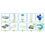 Basen ogrodowy stelażowy 400 x 200 x 100 cm 4w1 INTEX 26788