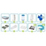 Basen ogrodowy stelażowy 400 x 200 x 122 cm 10w1 INTEX 26790