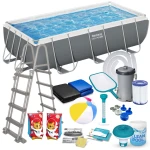 Basen ogrodowy stelażowy 404 x 201 x 100 cm 18w1 Bestway 56441