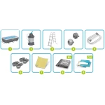 Basen ogrodowy stelażowy 404 x 201 x 100 cm 10w1 56442 Bestway 