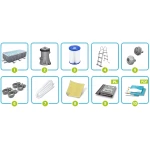 Basen ogrodowy stelażowy 404 x 201 x 100 cm 11w1 Bestway 56721