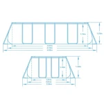 Basen ogrodowy stelażowy 412x201x122 cm 17w1 Bestway 56456N