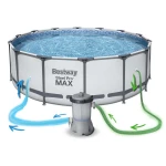 Basen ogrodowy stelażowy 427 x 122 cm 19w1 Bestway 5612X   maszynka do baniek GRATIS
