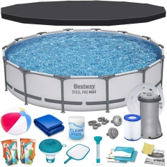 Basen ogrodowy stelażowy 427 x 84 cm 17w1 Bestway 56595