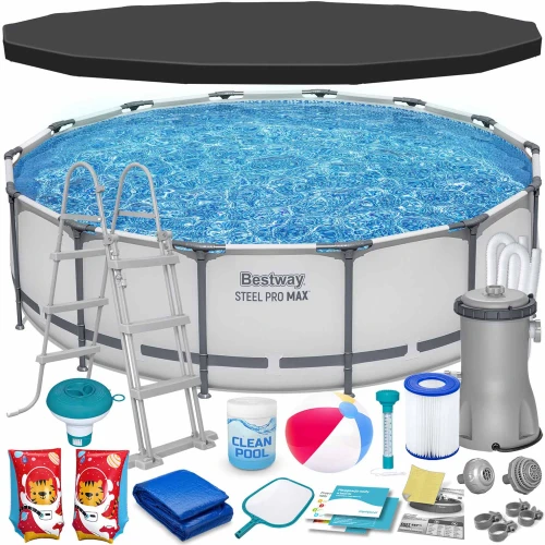 Basen ogrodowy stelażowy 427 x 107 cm 19w1 Bestway 56950