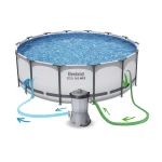 Basen ogrodowy stelażowy 427 x 122 cm 19w1 Bestway 5612X