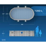 Basen ogrodowy stelażowy 427 x 250 x 100 cm 12w1 Bestway 56714N