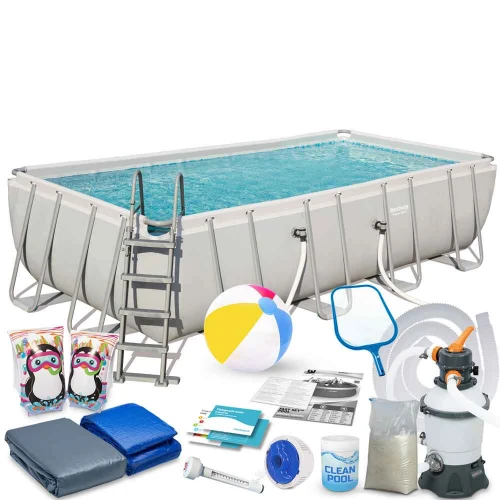 Basen ogrodowy stelażowy 488 x 244 x 122 cm 18w1 Bestway 56671