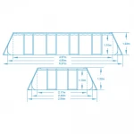 Basen ogrodowy stelażowy 488 x 244 x 122 cm 17w1 Bestway 56670