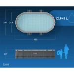 Basen ogrodowy stelażowy 488 x 305 x 107 cm 12w1 Bestway 56448