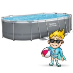 Basen ogrodowy stelażowy 488 x 305 x 107 cm 18w1 Bestway 56448 + maszynka do baniek GRATIS