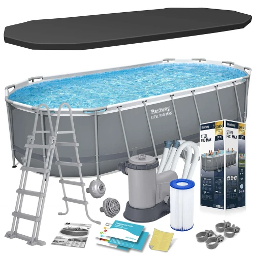 Basen ogrodowy stelażowy 549 x 274 x 122 cm 12w1 Bestway 56710