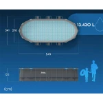 Basen ogrodowy stelażowy 549 x 274 x 122 cm 17w1 Bestway 56710