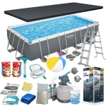 Basen ogrodowy stelażowy 549x274x122cm 17w1 Bestway 56466N