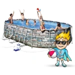 Basen ogrodowy stelażowy 610 x 366 x 122 cm 20w1 Bestway 56719