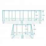 Basen ogrodowy stelażowy 610 x 366 x 122 cm 20w1 Bestway 56719
