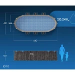 Basen ogrodowy stelażowy 610 x 366 x 122 cm 18w1 Bestway 5611R