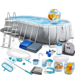 Basen ogrodowy stelażowy 610 x 305 x 122 cm 21w1 INTEX 26798 + hulajnoga GRATIS