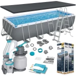 Basen ogrodowy stelażowy 640 x 274 x 132 cm 11w1 Bestway 5612B