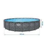 Basen ogrodowy stelażowy 671 x 132 cm 11w1 Bestway 561JZ